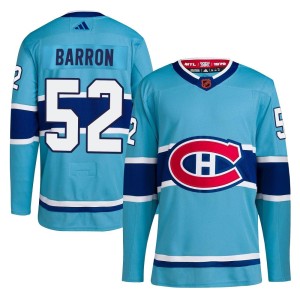 Montreal Canadiens Justin Barron Official Light Blue Adidas Authentic Adult Reverse Retro 2.0 NHL Hockey Jersey