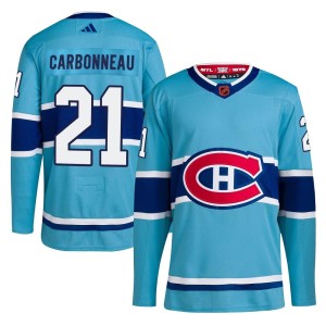Montreal Canadiens Guy Carbonneau Official Light Blue Adidas Authentic Adult Reverse Retro 2.0 NHL Hockey Jersey
