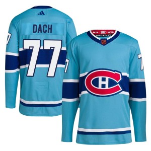 Montreal Canadiens Kirby Dach Official Light Blue Adidas Authentic Adult Reverse Retro 2.0 NHL Hockey Jersey