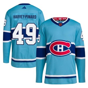 Montreal Canadiens Rafael Harvey-Pinard Official Light Blue Adidas Authentic Adult Reverse Retro 2.0 NHL Hockey Jersey