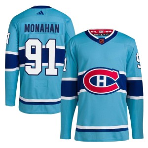 Montreal Canadiens Sean Monahan Official Light Blue Adidas Authentic Adult Reverse Retro 2.0 NHL Hockey Jersey