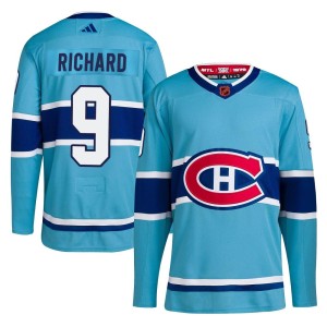 Montreal Canadiens Maurice Richard Official Light Blue Adidas Authentic Adult Reverse Retro 2.0 NHL Hockey Jersey