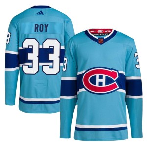 Montreal Canadiens Patrick Roy Official Light Blue Adidas Authentic Adult Reverse Retro 2.0 NHL Hockey Jersey