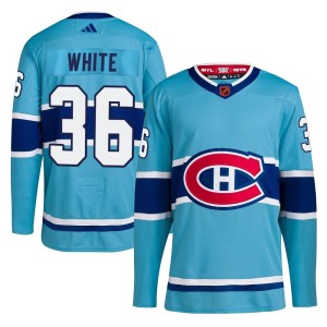 Montreal Canadiens Colin White Official Light Blue Adidas Authentic Adult Reverse Retro 2.0 NHL Hockey Jersey