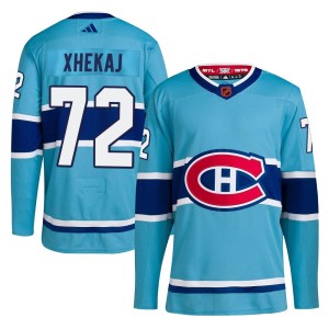 Montreal Canadiens Arber Xhekaj Official Light Blue Adidas Authentic Adult Reverse Retro 2.0 NHL Hockey Jersey