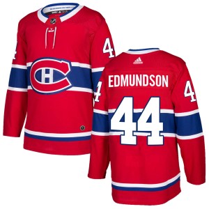 Montreal Canadiens Joel Edmundson Official Red Adidas Authentic Youth Home NHL Hockey Jersey