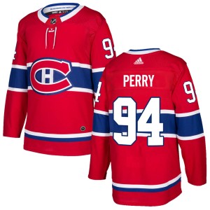Montreal Canadiens Corey Perry Official Red Adidas Authentic Youth Home NHL Hockey Jersey