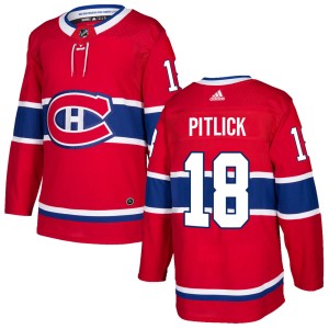 Montreal Canadiens Tyler Pitlick Official Red Adidas Authentic Youth Home NHL Hockey Jersey