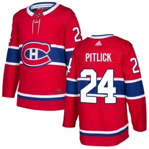 Montreal Canadiens Tyler Pitlick Official Red Adidas Authentic Youth Home NHL Hockey Jersey