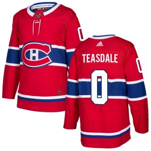 Montreal Canadiens Joel Teasdale Official Red Adidas Authentic Youth Home NHL Hockey Jersey