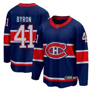 Montreal Canadiens Paul Byron Official Blue Fanatics Branded Breakaway Youth 2020/21 Special Edition NHL Hockey Jersey