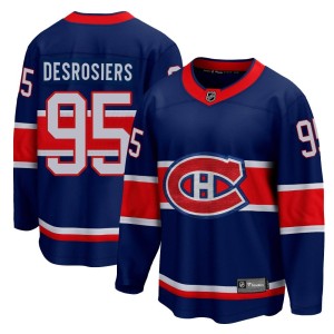 Montreal Canadiens Philippe Desrosiers Official Blue Fanatics Branded Breakaway Youth 2020/21 Special Edition NHL Hockey Jersey