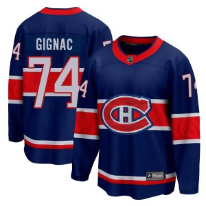 Montreal Canadiens Brandon Gignac Official Blue Fanatics Branded Breakaway Youth 2020/21 Special Edition NHL Hockey Jersey