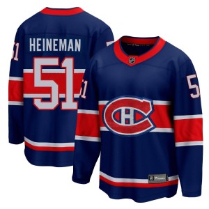 Montreal Canadiens Emil Heineman Official Blue Fanatics Branded Breakaway Youth 2020/21 Special Edition NHL Hockey Jersey
