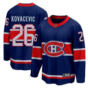 Montreal Canadiens Johnathan Kovacevic Official Blue Fanatics Branded Breakaway Youth 2020/21 Special Edition NHL Hockey Jersey