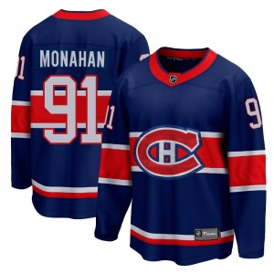 Montreal Canadiens Sean Monahan Official Blue Fanatics Branded Breakaway Youth 2020/21 Special Edition NHL Hockey Jersey