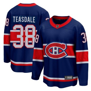 Montreal Canadiens Joel Teasdale Official Blue Fanatics Branded Breakaway Youth 2020/21 Special Edition NHL Hockey Jersey