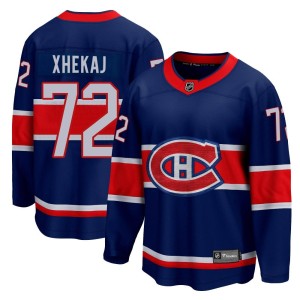 Montreal Canadiens Arber Xhekaj Official Blue Fanatics Branded Breakaway Youth 2020/21 Special Edition NHL Hockey Jersey