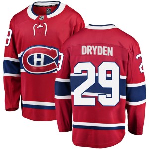 Montreal Canadiens Ken Dryden Official Red Fanatics Branded Breakaway Youth Home NHL Hockey Jersey