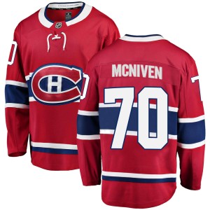 Montreal Canadiens Michael McNiven Official Red Fanatics Branded Breakaway Youth Home NHL Hockey Jersey