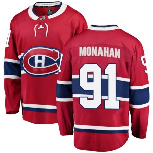 Montreal Canadiens Sean Monahan Official Red Fanatics Branded Breakaway Youth Home NHL Hockey Jersey