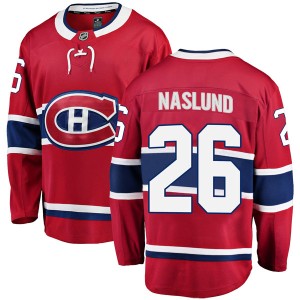 Montreal Canadiens Mats Naslund Official Red Fanatics Branded Breakaway Youth Home NHL Hockey Jersey