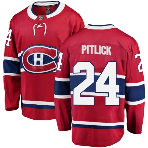 Montreal Canadiens Tyler Pitlick Official Red Fanatics Branded Breakaway Youth Home NHL Hockey Jersey