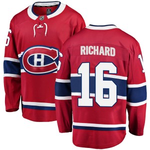 Montreal Canadiens Henri Richard Official Red Fanatics Branded Breakaway Youth Home NHL Hockey Jersey
