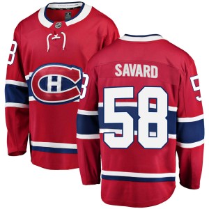Montreal Canadiens David Savard Official Red Fanatics Branded Breakaway Youth Home NHL Hockey Jersey