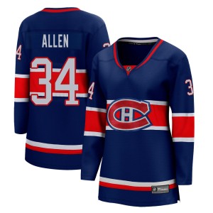 Montreal Canadiens Jake Allen Official Blue Fanatics Branded Breakaway Women's 2020/21 Special Edition NHL Hockey Jersey