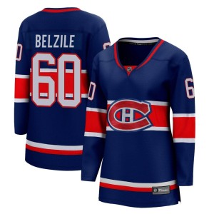Montreal Canadiens Alex Belzile Official Blue Fanatics Branded Breakaway Women's 2020/21 Special Edition NHL Hockey Jersey