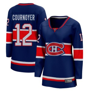 Montreal Canadiens Yvan Cournoyer Official Blue Fanatics Branded Breakaway Women's 2020/21 Special Edition NHL Hockey Jersey