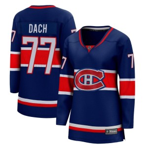 Montreal Canadiens Kirby Dach Official Blue Fanatics Branded Breakaway Women's 2020/21 Special Edition NHL Hockey Jersey