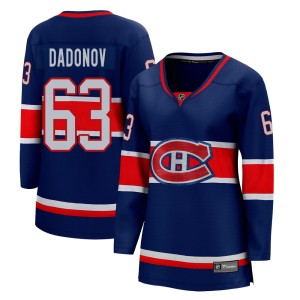 Montreal Canadiens Evgenii Dadonov Official Blue Fanatics Branded Breakaway Women's 2020/21 Special Edition NHL Hockey Jersey