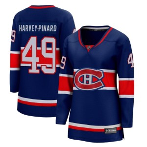 Montreal Canadiens Rafael Harvey-Pinard Official Blue Fanatics Branded Breakaway Women's 2020/21 Special Edition NHL Hockey Jersey