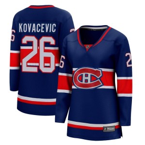 Montreal Canadiens Johnathan Kovacevic Official Blue Fanatics Branded Breakaway Women's 2020/21 Special Edition NHL Hockey Jersey