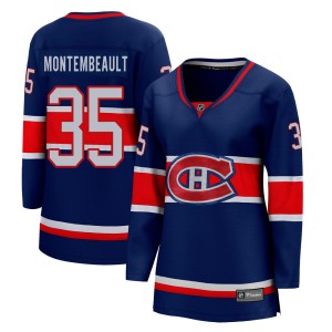 Montreal Canadiens Sam Montembeault Official Blue Fanatics Branded Breakaway Women's 2020/21 Special Edition NHL Hockey Jersey