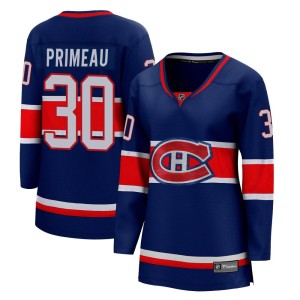 Montreal Canadiens Cayden Primeau Official Blue Fanatics Branded Breakaway Women's 2020/21 Special Edition NHL Hockey Jersey
