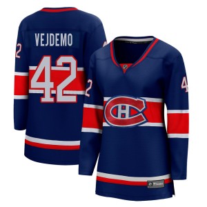 Montreal Canadiens Lukas Vejdemo Official Blue Fanatics Branded Breakaway Women's 2020/21 Special Edition NHL Hockey Jersey