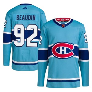 Montreal Canadiens Nicolas Beaudin Official Light Blue Adidas Authentic Youth Reverse Retro 2.0 NHL Hockey Jersey