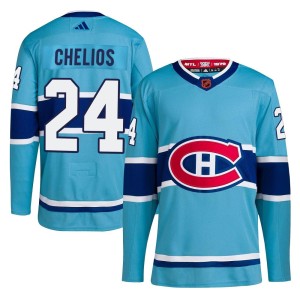 Montreal Canadiens Chris Chelios Official Light Blue Adidas Authentic Youth Reverse Retro 2.0 NHL Hockey Jersey