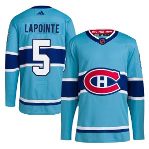 Montreal Canadiens Guy Lapointe Official Light Blue Adidas Authentic Youth Reverse Retro 2.0 NHL Hockey Jersey
