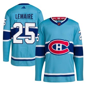 Montreal Canadiens Jacques Lemaire Official Light Blue Adidas Authentic Youth Reverse Retro 2.0 NHL Hockey Jersey