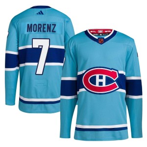 Montreal Canadiens Howie Morenz Official Light Blue Adidas Authentic Youth Reverse Retro 2.0 NHL Hockey Jersey
