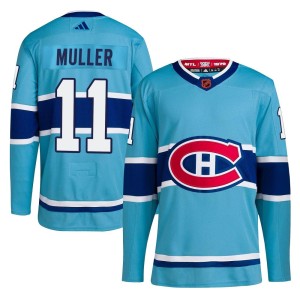 Montreal Canadiens Kirk Muller Official Light Blue Adidas Authentic Youth Reverse Retro 2.0 NHL Hockey Jersey