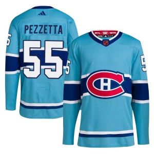 Montreal Canadiens Michael Pezzetta Official Light Blue Adidas Authentic Youth Reverse Retro 2.0 NHL Hockey Jersey