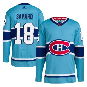 Montreal Canadiens Serge Savard Official Light Blue Adidas Authentic Youth Reverse Retro 2.0 NHL Hockey Jersey