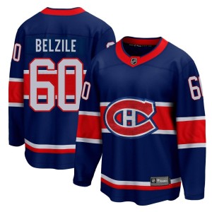 Montreal Canadiens Alex Belzile Official Blue Fanatics Branded Breakaway Adult 2020/21 Special Edition NHL Hockey Jersey