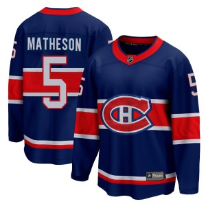 Montreal Canadiens Mike Matheson Official Blue Fanatics Branded Breakaway Adult 2020/21 Special Edition NHL Hockey Jersey