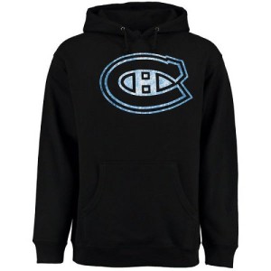Montreal Canadiens Official Navy Reebok Adult Stitch Em Up Lace Hoodie -